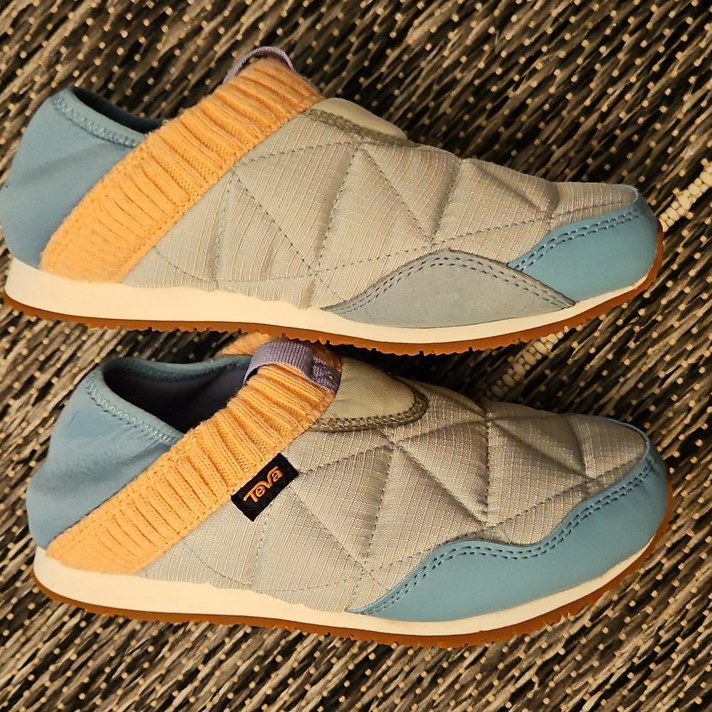 Teva Quilted Slip-On Sneakers - Blue and Cream - Picture 3 of 9